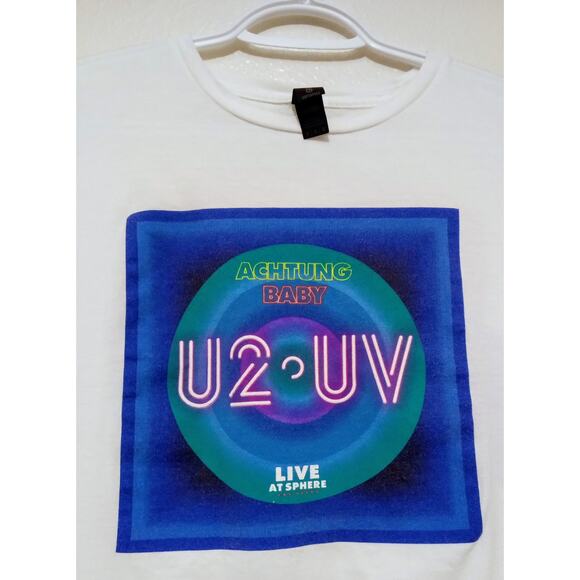 U2 - UV Achtung Baby Live at the Sphere Las Vegas '23 Tour Tee Shirt White SZ M - Picture 3 of 6